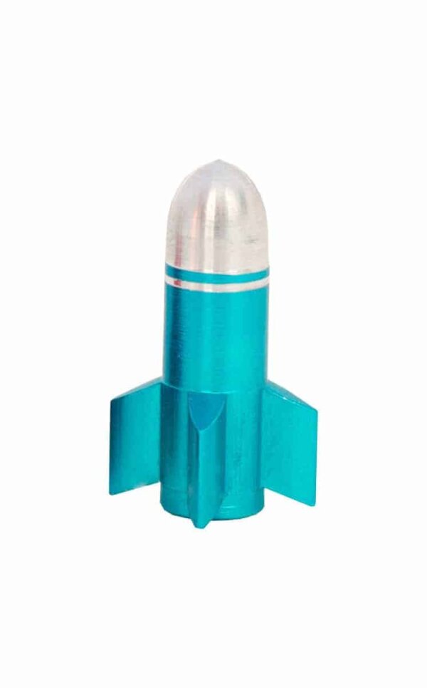 valve cap rocket, blue