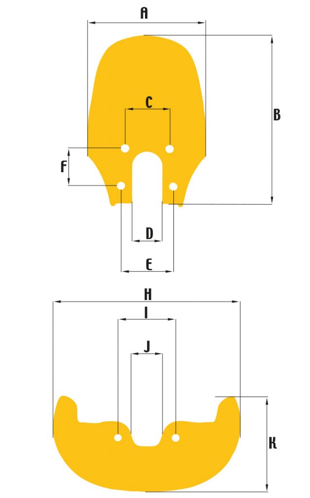 measurement sketch of grip and bumper