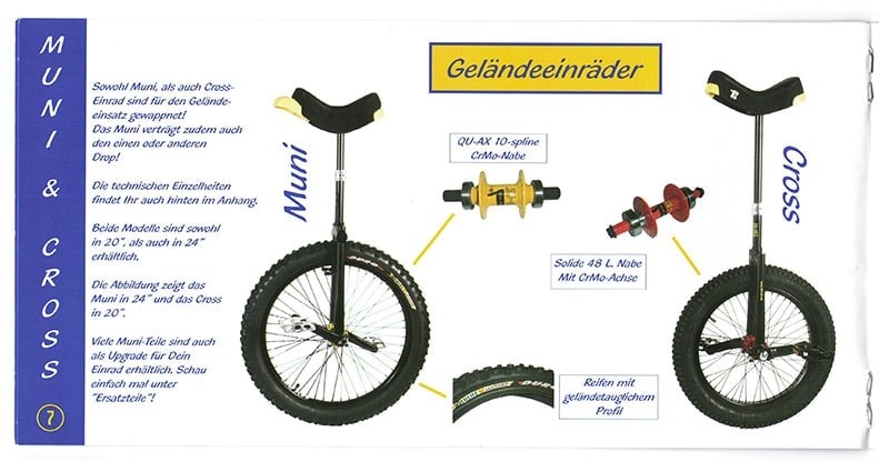 First Unicycle catalogue in the world